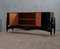 Midcentury Brass and Black Wood Italian Sideboard, 1950s, Image 4