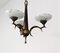Antique Gilt Brass and Opal Ceiling Lamp by Dagobert Peche 5