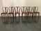 Esszimmerstühle mit Sitz aus Kunstleder von Pirelli Rapsa, 1950er, 6er Set 1