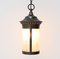 Lanterne Art Nouveau en Laiton Patiné avec Verre Gravé, 1900s 10