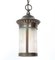 Patinated Brass Art Nouveau Lantern with Etched Glass, 1900s 4