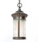Patinated Brass Art Nouveau Lantern with Etched Glass, 1900s, Image 4