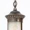 Patinated Brass Art Nouveau Lantern with Etched Glass, 1900s 3