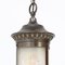 Patinated Brass Art Nouveau Lantern with Etched Glass, 1900s, Image 3