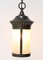 Lanterne Art Nouveau en Laiton Patiné avec Verre Gravé, 1900s 11