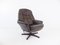 Danish Grey Leather Lounge Chair with Ottoman, 1960s, Set of 2 10