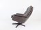 Danish Grey Leather Lounge Chair with Ottoman, 1960s, Set of 2 16