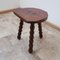 Mid-Century French Wooden Low Stool, 1950s 3
