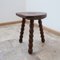 Mid-Century French Wooden Low Stool, 1950s 5