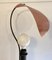 Floor Lamp in Black Painted Metal and Large Copper Leaf, 1980s 8