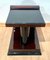 Art Deco Side Table in Rosewood Veneer, Ebony, and Black Glass, 1930s, Image 5