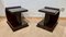 Art Deco Side Table in Rosewood Veneer, Ebony, and Black Glass, 1930s 17