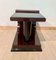 Art Deco Side Table in Rosewood Veneer, Ebony, and Black Glass, 1930s 6