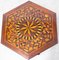 Moroccan Hexagonal Marquetry Side Table Ebonized Pedestal Table, Image 2
