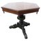 Moroccan Hexagonal Marquetry Side Table Ebonized Pedestal Table, Image 1