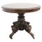 French Late 19th-Century Side Table Grotesque Pedestal Table, Carved Oak, Image 1