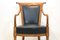 Italian Solid Beech and Leather Directoire Chair from Selva 2