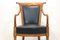 Italian Solid Beech and Leather Directoire Chair from Selva, Image 2