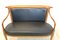 Italienisches Directoire 2-Sitzer Sofa aus massiver Buche und Leder von Selva 2