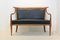 Italian Directoire Two-Seater Sofa in Solid Beech and Leather from Selva 1