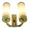 Art Deco Bauhaus Brass Wall Lamps, 1930s, Set of 3 1