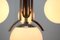 Lámpara de araña Bauhaus grande de metal cromado, años 30, Imagen 3
