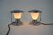 Lampes de Bureau Bauhaus en Chrome et Verre, 1930s, Set de 2 3