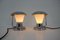 Lampes de Bureau Bauhaus en Chrome et Verre, 1930s, Set de 2 2