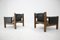 Set of 2 Two Dark Green Leather Armchairs from Ton / Czechoslovakia, 1970s, Image 6