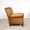 Antique Cognac Colored Sheep Leather Armchair 2