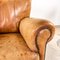 Antique Cognac Colored Sheep Leather Armchair, Image 10