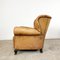 Antique Cognac Colored Sheep Leather Armchair, Image 5