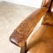 Antiker Cognacfarbener Schafsleder Sessel mit Abgenutzten Armlehnen 11