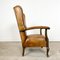 Antique Cognac Colored Sheep Leather Armchair with Worn Armrests 2