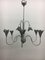 Mid-Century Chandelier with Flowers, 1980s, Image 1