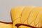 Poltrona in velluto giallo con dettagli in mogano, anni '40, Immagine 12