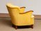 Fauteuil en Velours Jaune avec Détails en Acajou, 1940s 9