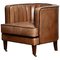Brown Leather Art Deco Club Chair, 1950s 1