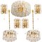 Palazzo Light Fixtures in Gilt Brass and Glass by J. T. Kalmar, 1970, Set of 7 15