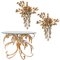 Gilt Metal Palm Tree Wall Sconces in the Style of Maison Jansen by Hans Kögl, 1960s, Set of 3 13