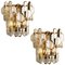 Palazzo Wall Light Fixtures in Gilt Brass and Glass by J. T. Kalmar, 1970s, Set of 2 1