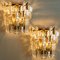 Palazzo Wall Light Fixtures in Gilt Brass and Glass by J. T. Kalmar, 1970s, Set of 2 3