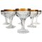 Clear Crystal Goblets with Gilded and Etched Band from Moser, Set of 6, Image 1