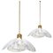 Large Four-Petal Flower and Melting Glass Chandeliers from Kalmar, 1970s, Set of 2, Image 1