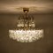 Five-Tiers Blown Glass and Brass Chandelier from Doria, 1960 15