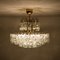 Fünf-stufiger Kronleuchter aus geblasenem Glas & Messing von Doria, 1960er 15
