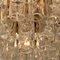 Fünf-stufiger Kronleuchter aus geblasenem Glas & Messing von Doria, 1960er 4