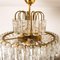 Five-Tiers Blown Glass and Brass Chandelier from Doria, 1960, Image 16