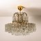 Five-Tiers Blown Glass and Brass Chandelier from Doria, 1960 13