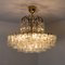 Five-Tiers Blown Glass and Brass Chandelier from Doria, 1960 12